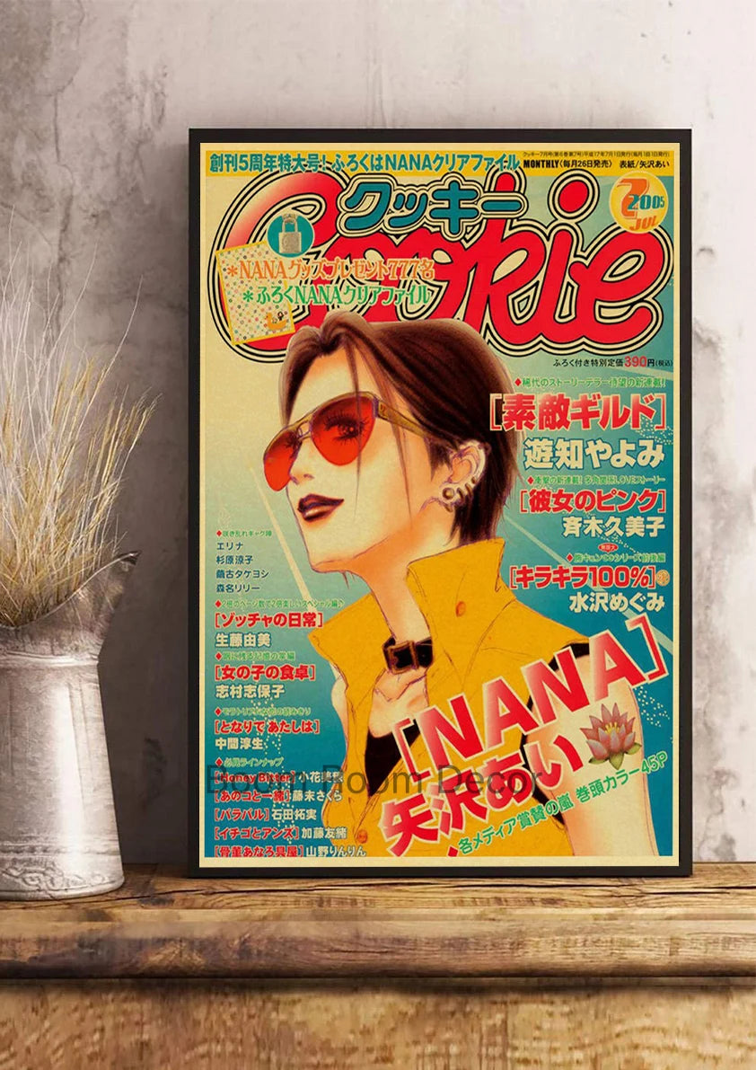 Hot Anime Posters NANA Retro Kraft Paper Sticker Poste 2021 Arrivals Bar Cafe Decor Nostalgia Gift Funny Prints Wall Paintings
