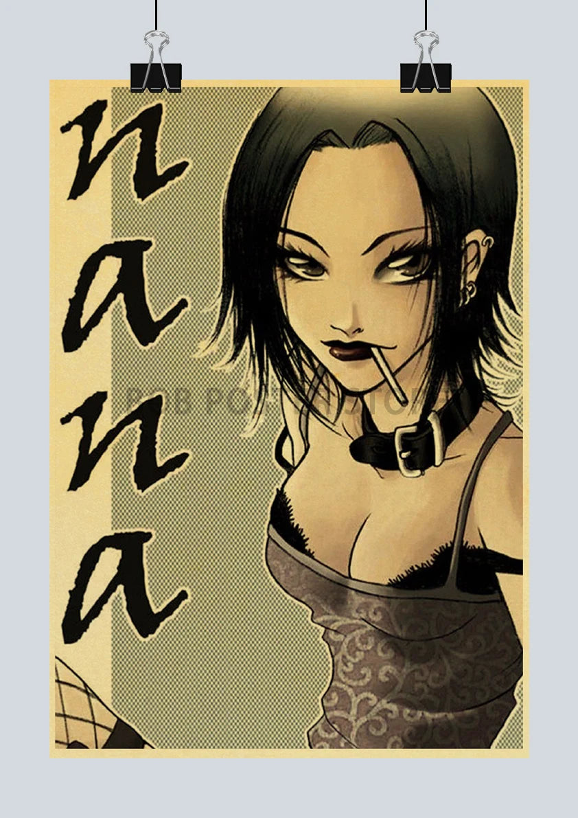 Japan Anime NANA Posters Retro Kraft Paper Sticker Poster 2021 Arrivals Bar Cafe Decor Nostalgia Gift Funny Prints Wall Painting