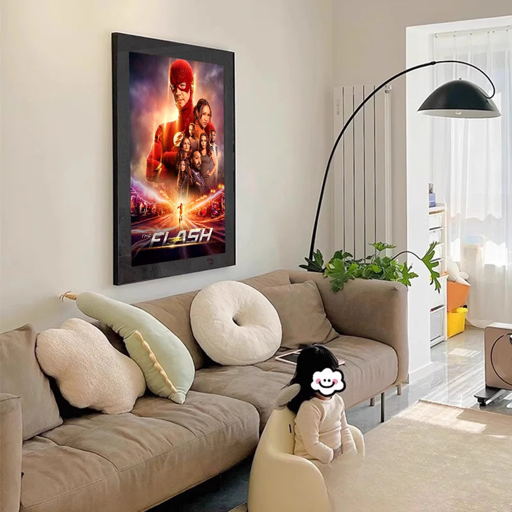 T-THE FLASH Movie DIY Sticky Poster Waterproof Paper Sticker Coffee House Bar Stickers Wall Painting