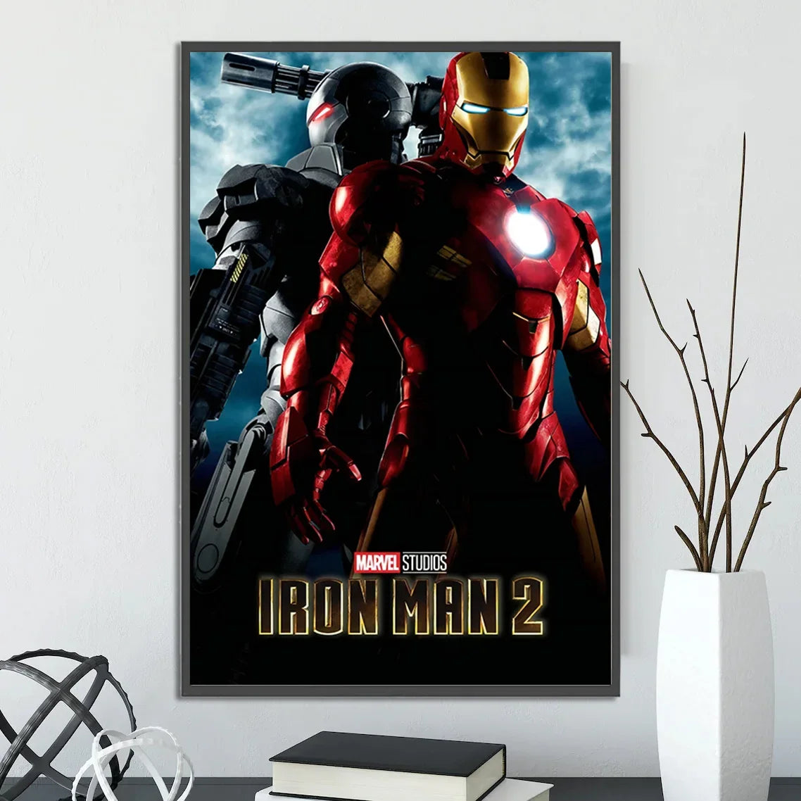 I-Iron Man M-Marvel Movie Poster Self-adhesive Wallpaper Figures Home Decoration Painting Wall T-Thor Art Bedroom Cartoons Decor