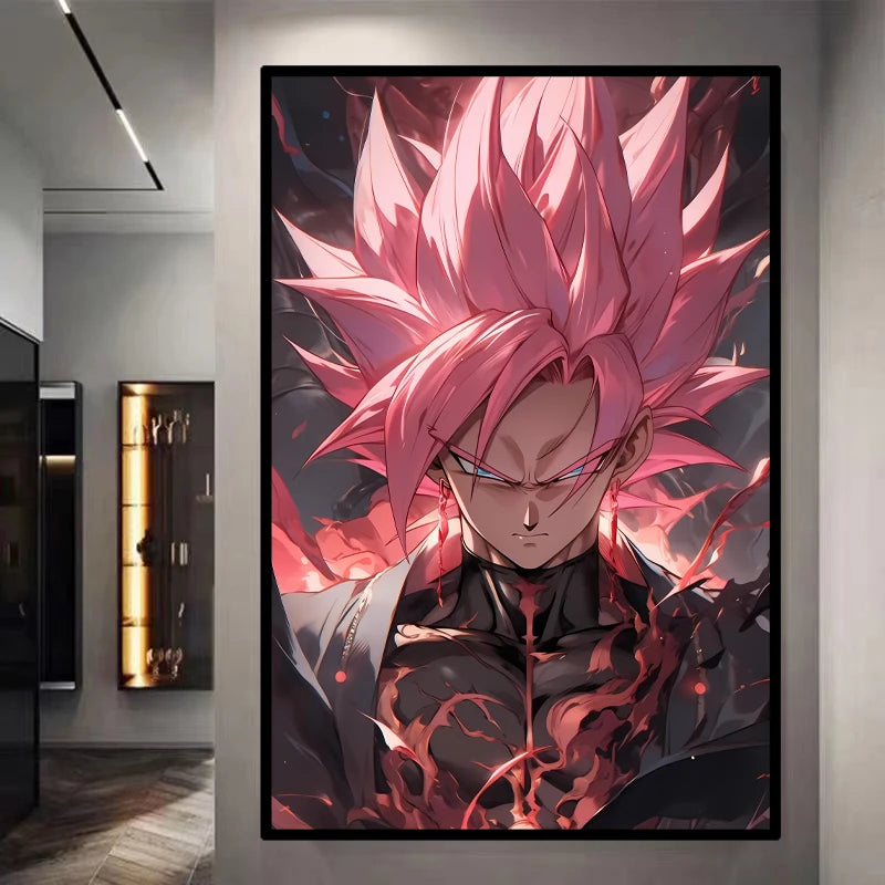 Dragon Ball Decorative Painting Sun Wukong Super Saiyan Japanese Anime Hanging Picture Living Room Bedside Mural
