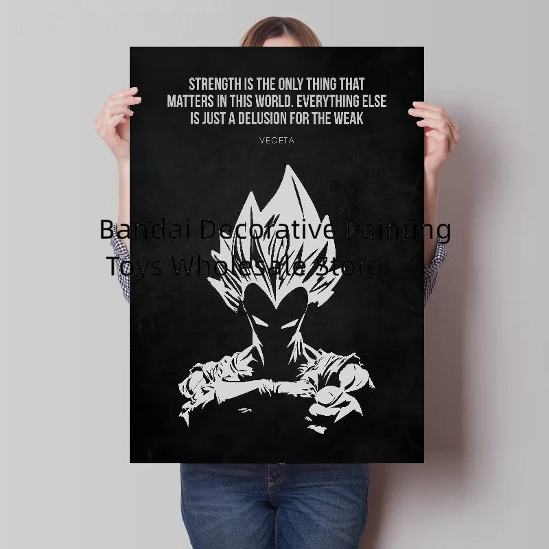Bandai Classic Anime Goku Vegeta Dragon Ball Mural Cartoon Home Decor Living Room HD Poster Painting Christmas Gift for Children