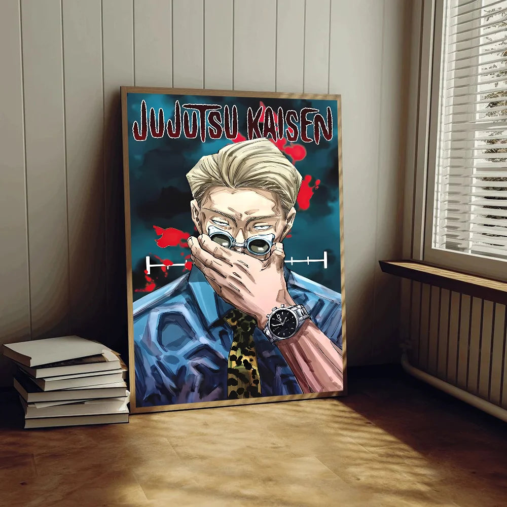 Jujutsu Kaisen Anime Anime Posters Sticky HD Quality Wall Art Retro Posters for Home Kawaii Room Decor