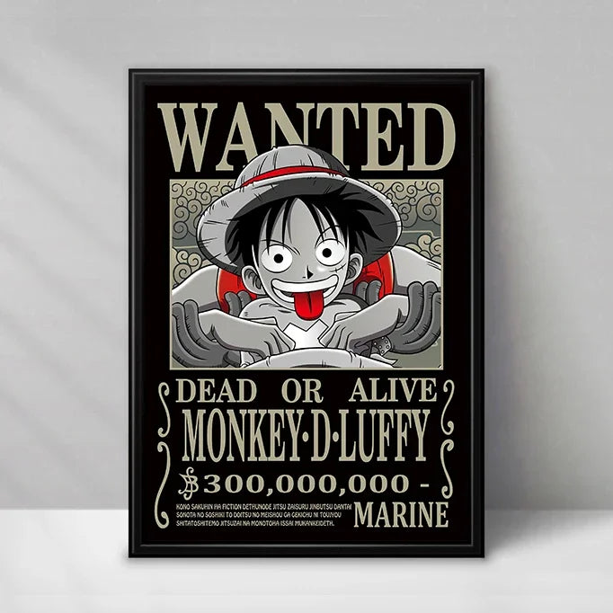 New Bandai Japanese Animation One Piece Bounty Order HD Poster Hanging Painting Mural Gaming Room Living Room Decoration Paintin