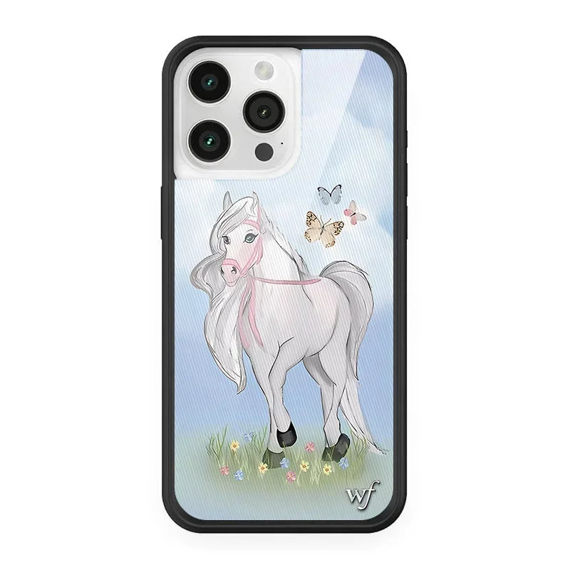 Fashion Wildflower Cartoon Swans Phone Case for iPhone 13 Pro 14 pro 15 Max 16 pro max 12 Cute Puppy WF Deer Cherry Protection