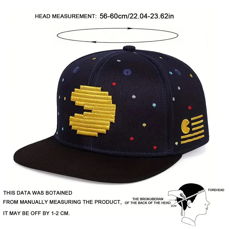 Unisex Monsters eat beans Embroidery Hip-hop Hats Outdoor Adjustable Casual Baseball Caps Sunscreen Hat