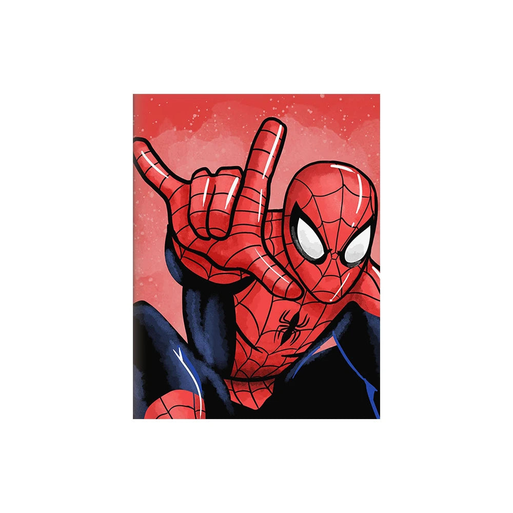 MINISO Poster Marvel Canvas Wall Art Print Mural Spider-Man Iron Man Captain America Cartoon Poster Home Decor Gift for Friends