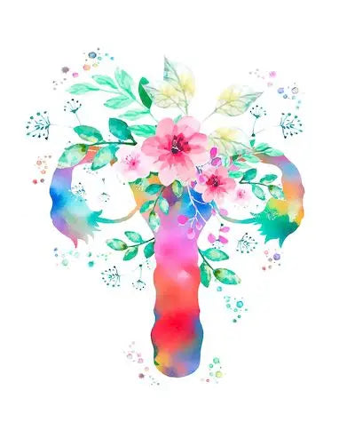 Anatomy Medical Poster Flower Organ Wall Art Canvas Painting Anthropology Educational Picture for Laboratory Doctor's Room Decor