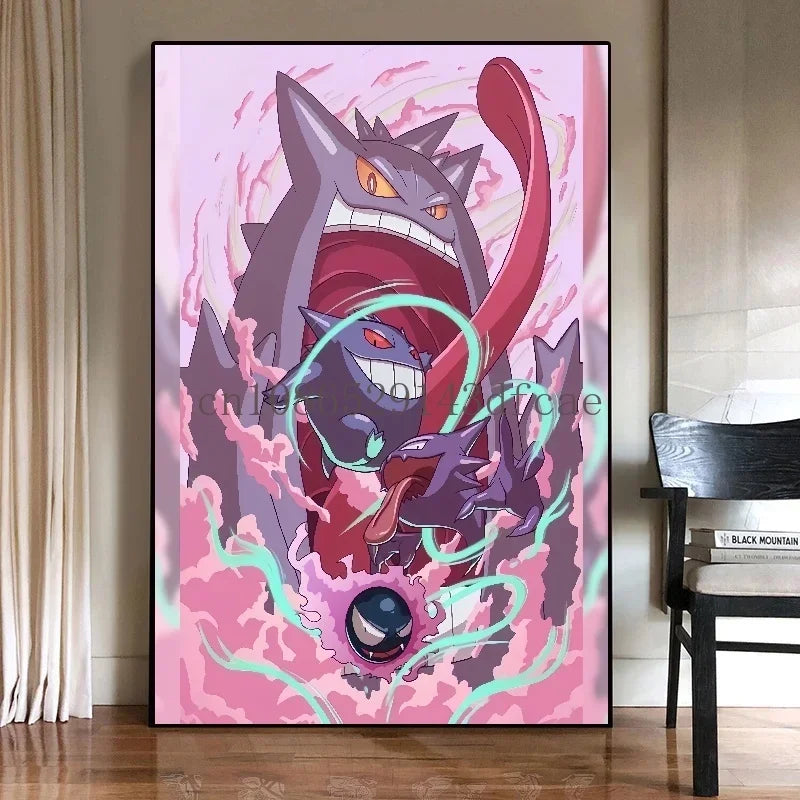 Classic Canvas Wall Art Aesthetic Poster Pokemon Pikachu Home Room Painting Cuadros Best Gift Hanging Gifts Cartoon Character
