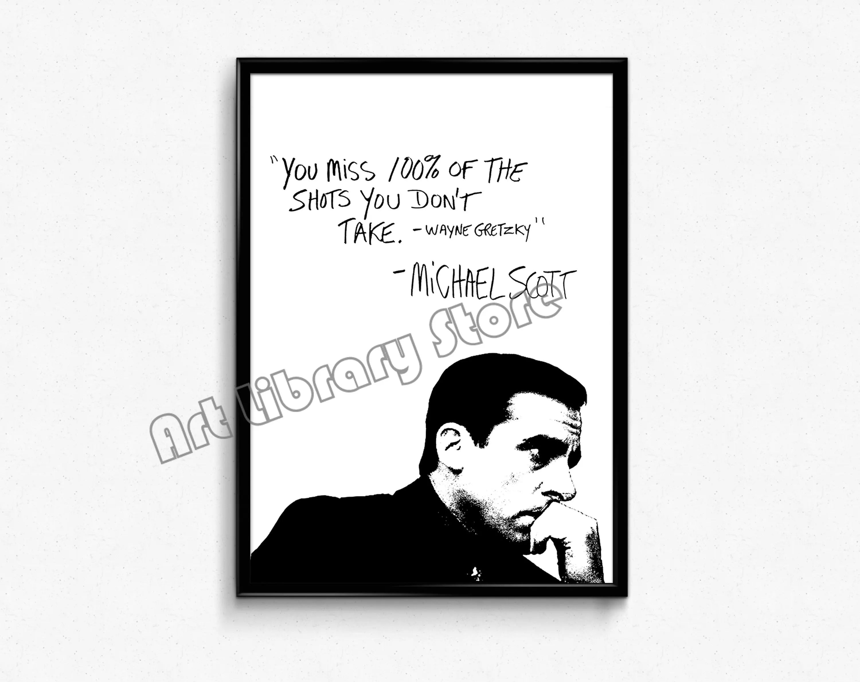 The Office Classic Tv Show Michael Scott Motivational Quotes Poster Canvas Painting Wall Art Pictures Office Home Decor Gift