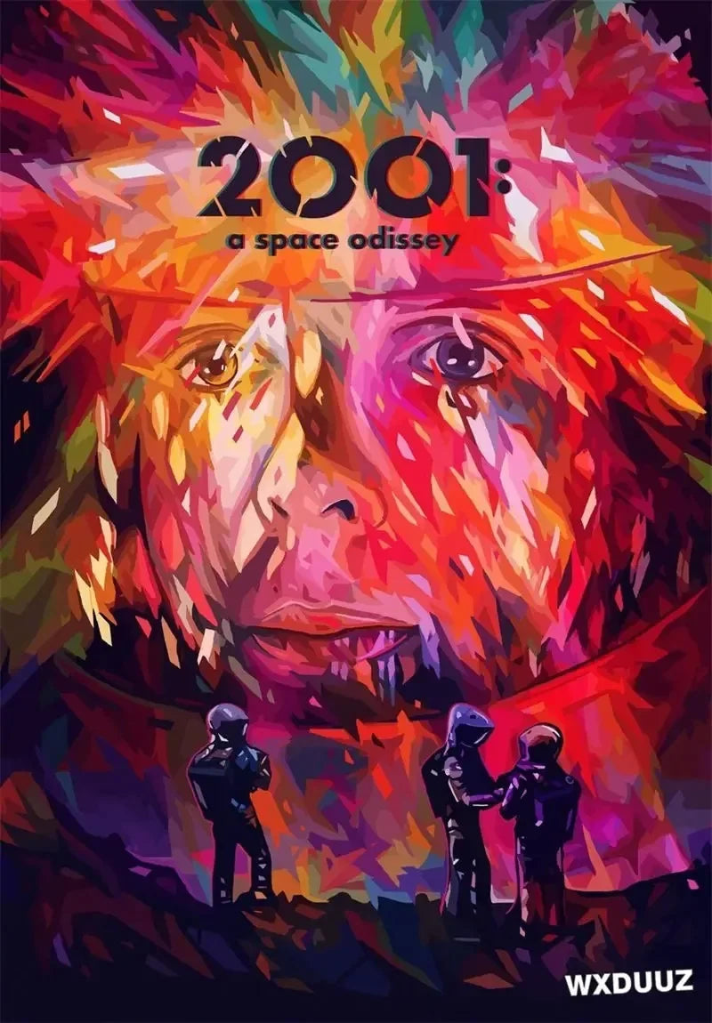 Canvas Painting 80s Movie 2001 A Space Odyssey Home Room Decor Nursery Kids Room Poster Wall Art Bar Cafe Interior Posters