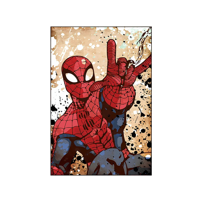 HOT Toys Spider Man Canvas Poster Marvel Hero Decor Iron Man Batman Hulk Mural Modern Home Decoration Gift