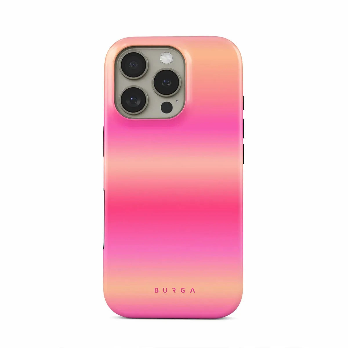 Gradient Art BURGA Phone Case for iPhone 16 15 14 13 12 11 X XS XR XSMAX 7 8 Pro Max Plus Luxury Double-layer Back Cover