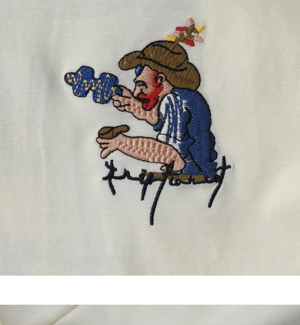 Embroidered short sleeved T-shirt Men's 2025 New Summer trend Jigsaw print loose Tee Casual versatile tops clothing