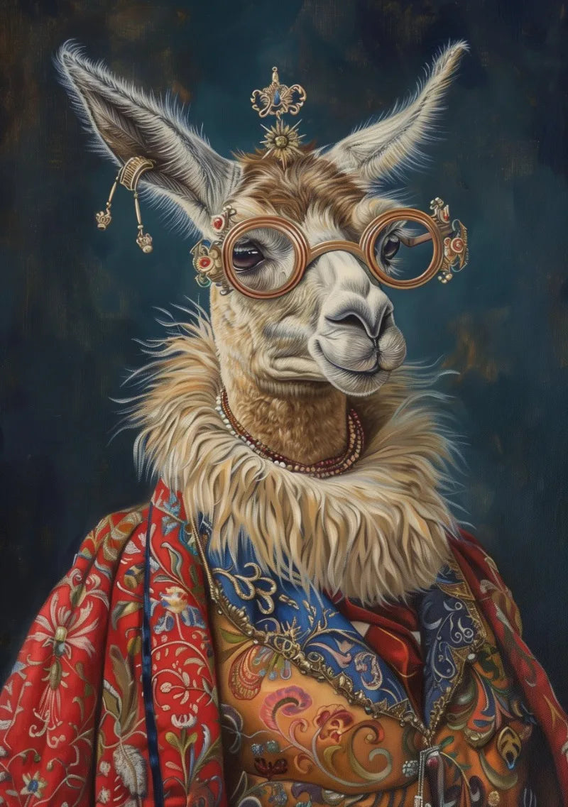 Animal Pet French Bull Dog Giraffe Cat Dog Portrait Poster Print Wall Art Pictures Canvas Painting Living Room Home Decor Gift