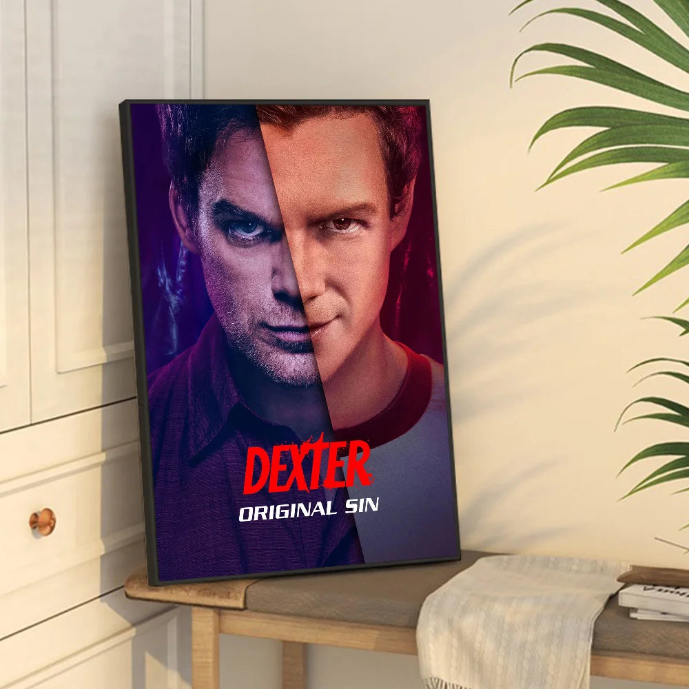 D-Dexter Movie Whitepaper Poster Waterproof Paper Sticker Coffee House Bar Aesthetic Art Wall Painting