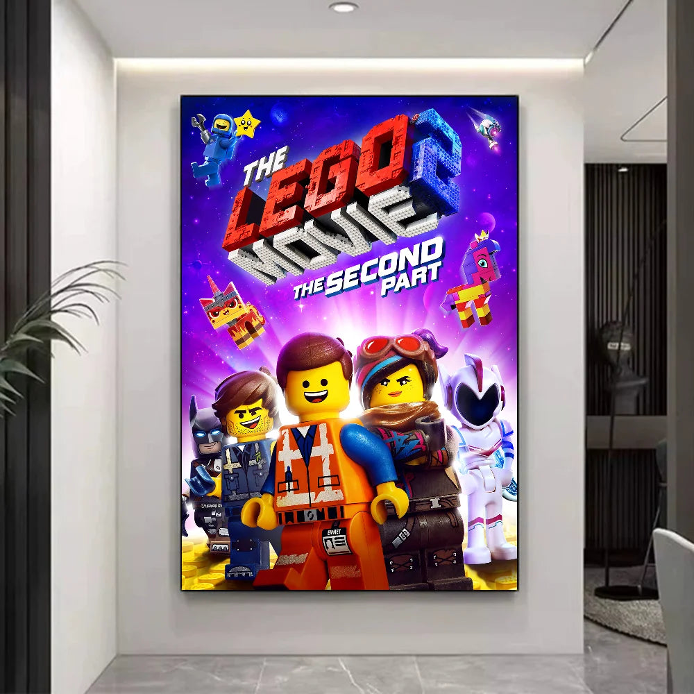 Abstract Funny L-Legos Anime Posters Sticky HD Quality Wall Art Retro Posters for Home Room Wall Decor