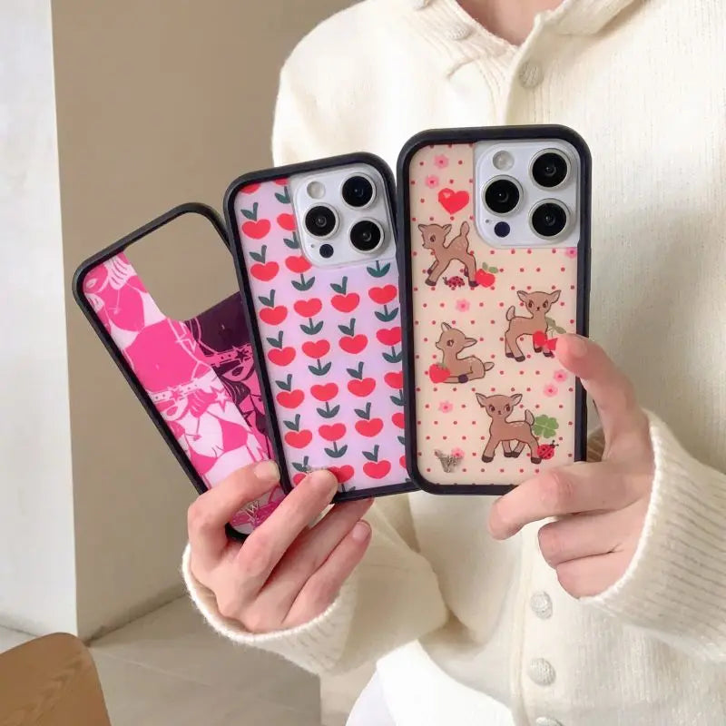 New Wildflower 3D Bikini Girl Phone Case for iPhone 16 15 14 13 12 Pro Max Plus 16pro 15pro WF Christmas Deer Swimsuit Cover