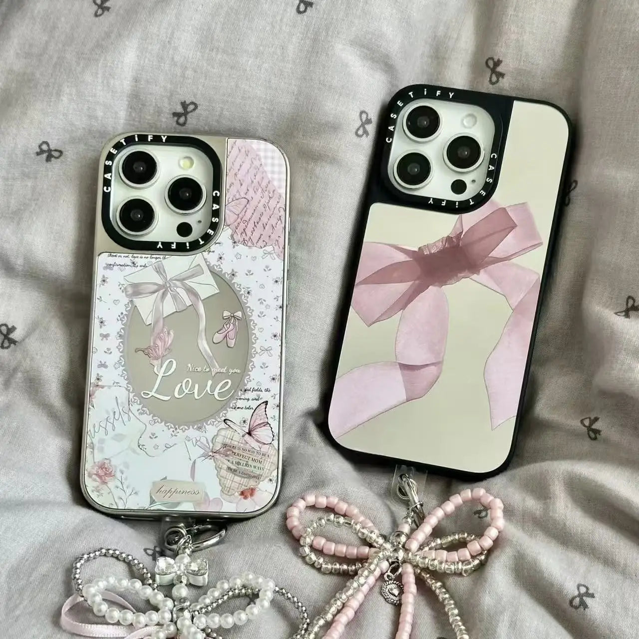 Floral envelope bow suitable for 16 Promax mirror phone case