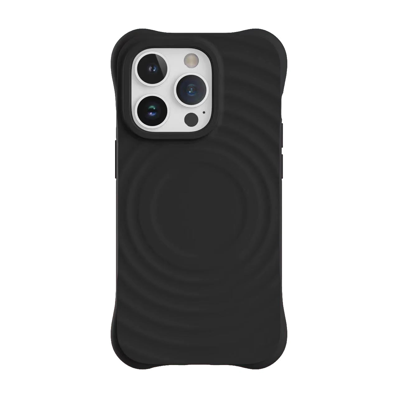 Wave Solid Color Silicone Phone Case With MagSafe For iPhone 16 15 14 13 Pro Max Plus Simple Celebrity Same Style Phone Case