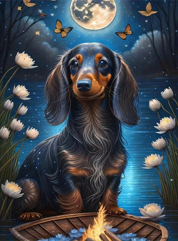 Diamond Art Painting Dog Animal 30X40cm Full Round Drill Picture Of Rhinestones Embroidery Wall Decor Cross Stitch