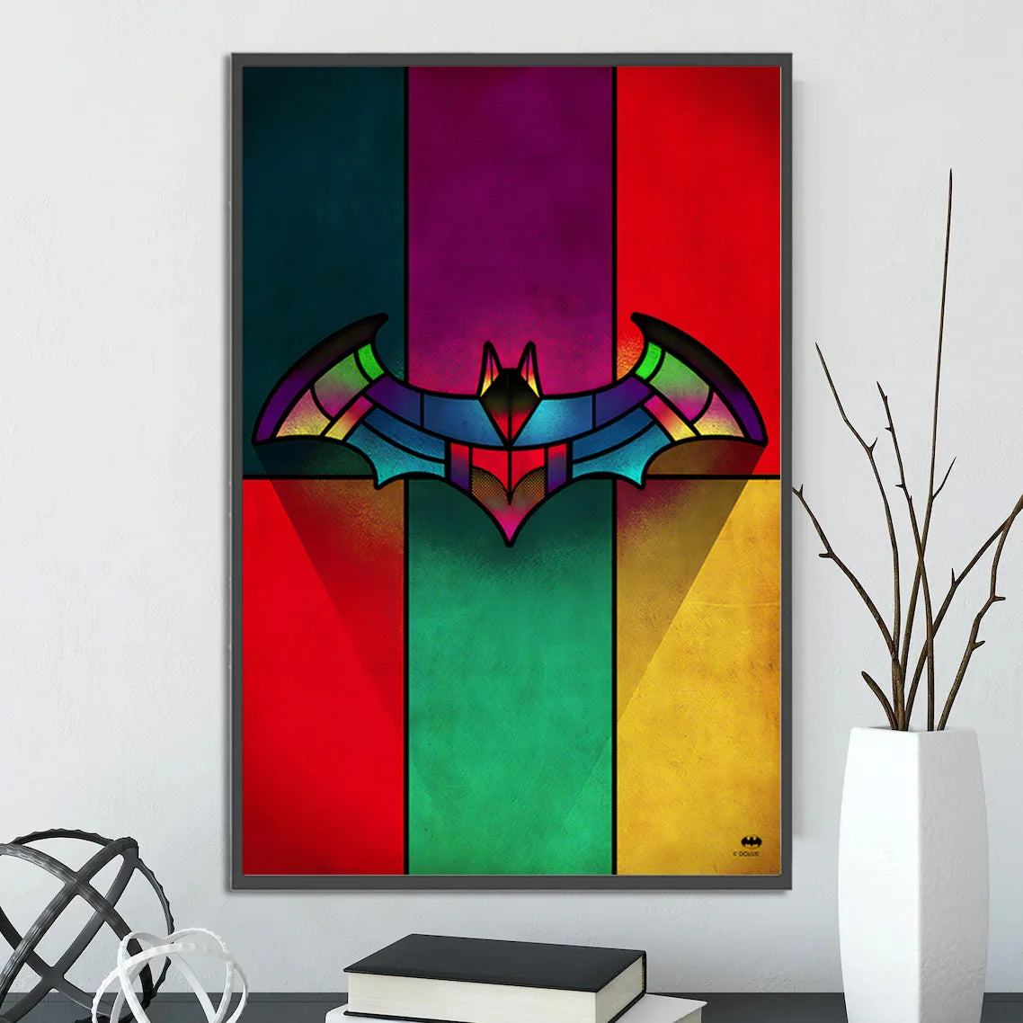 DC Superman Logo Self-adhesive Poster Movie Wallpaper Figures Home Decoration Painting Wall Art Batman Room Decor Kids Gift