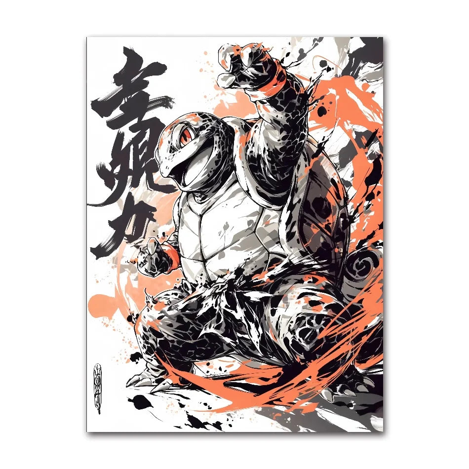 Anime Figures Pokemon Ink Painting Painting Canvas Painting Posters and Prints Wall Art Picture for Living Room Children Gift