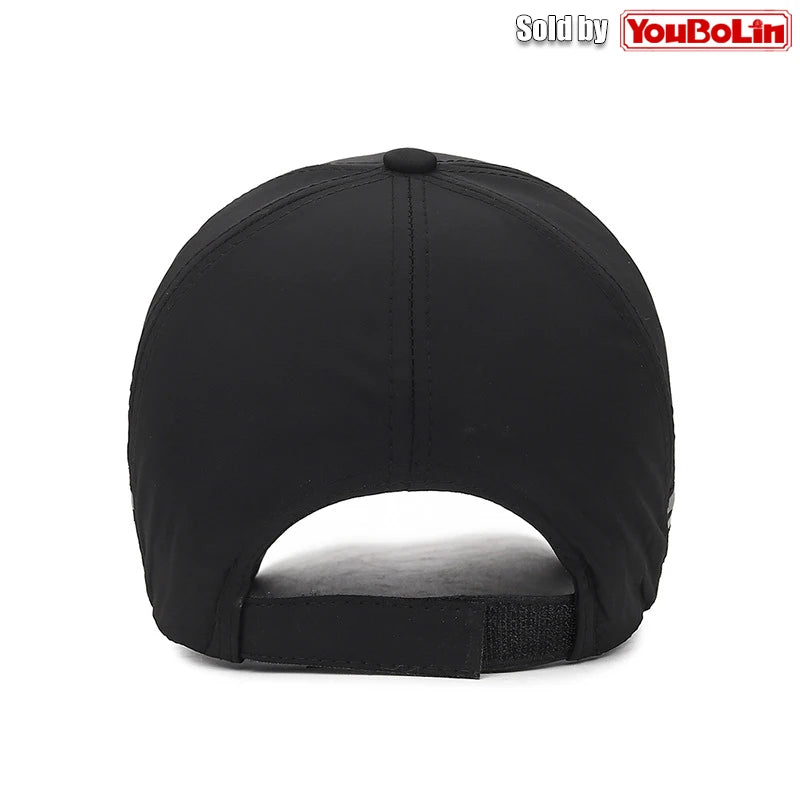 Summer With Windproof Rope Extended Brim Adjustable Cotton Baseball Cap Fishing Hat Trucker Caps Dad Hats