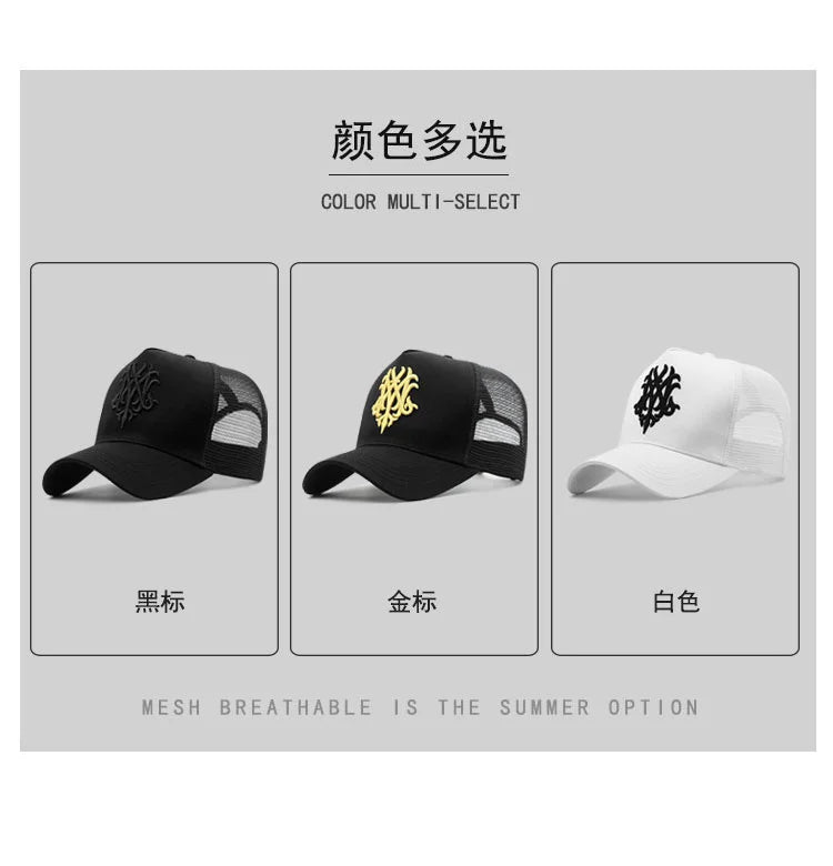 Mesh Trucker Cap Women Summer Sun Caps High and Large Snapback Hat Big Head Men Oversize Baseball Hats 56-60cm 60-65cm