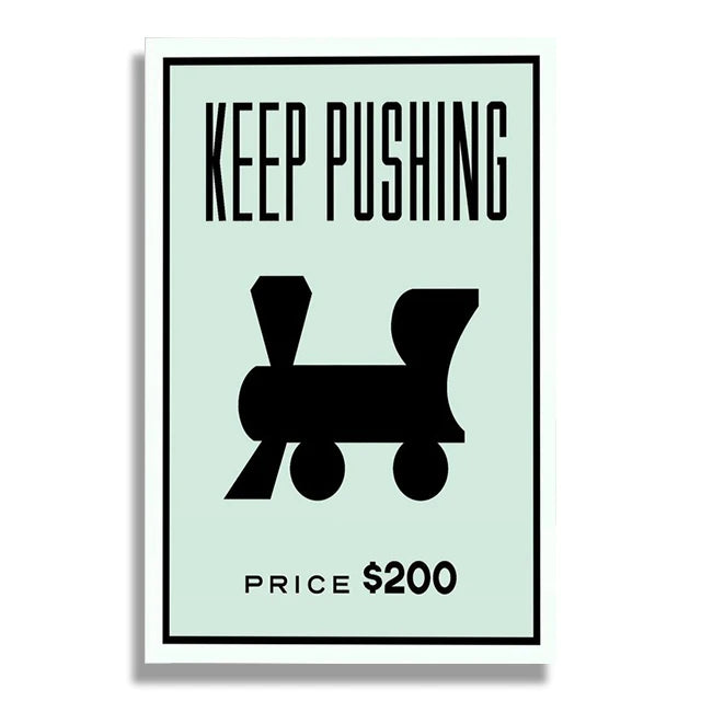 Monopoly Millionaire Money Canvas Decorative Painting Motivational Quote Art Poster Cartoon Figure Mural Home Wall Decor Picture