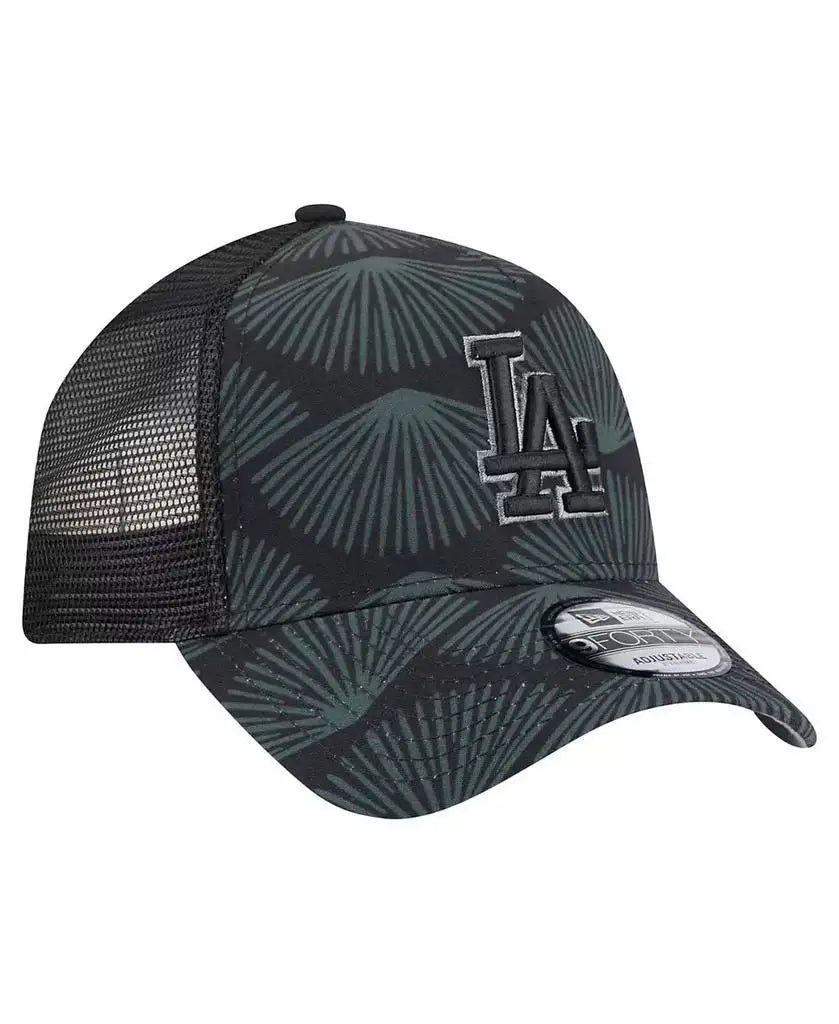New Era | Men's Black Los Angeles Dodgers 9FORTY A-Frame Trucker Adjustable Hat