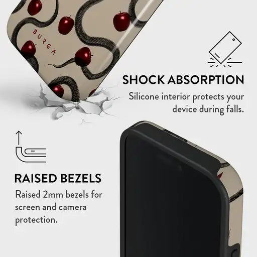 Sinful BURGA Phone Case for iPhone 16 15 14 13 12 11 X XS XR XSMAX 7 8 Pro Max Plus Luxury Double-layer Back Cover