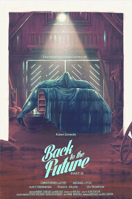 Back To The Future Car Canvas Art Print Retro Movie Wall Decor for Living Room Home Decor Poster