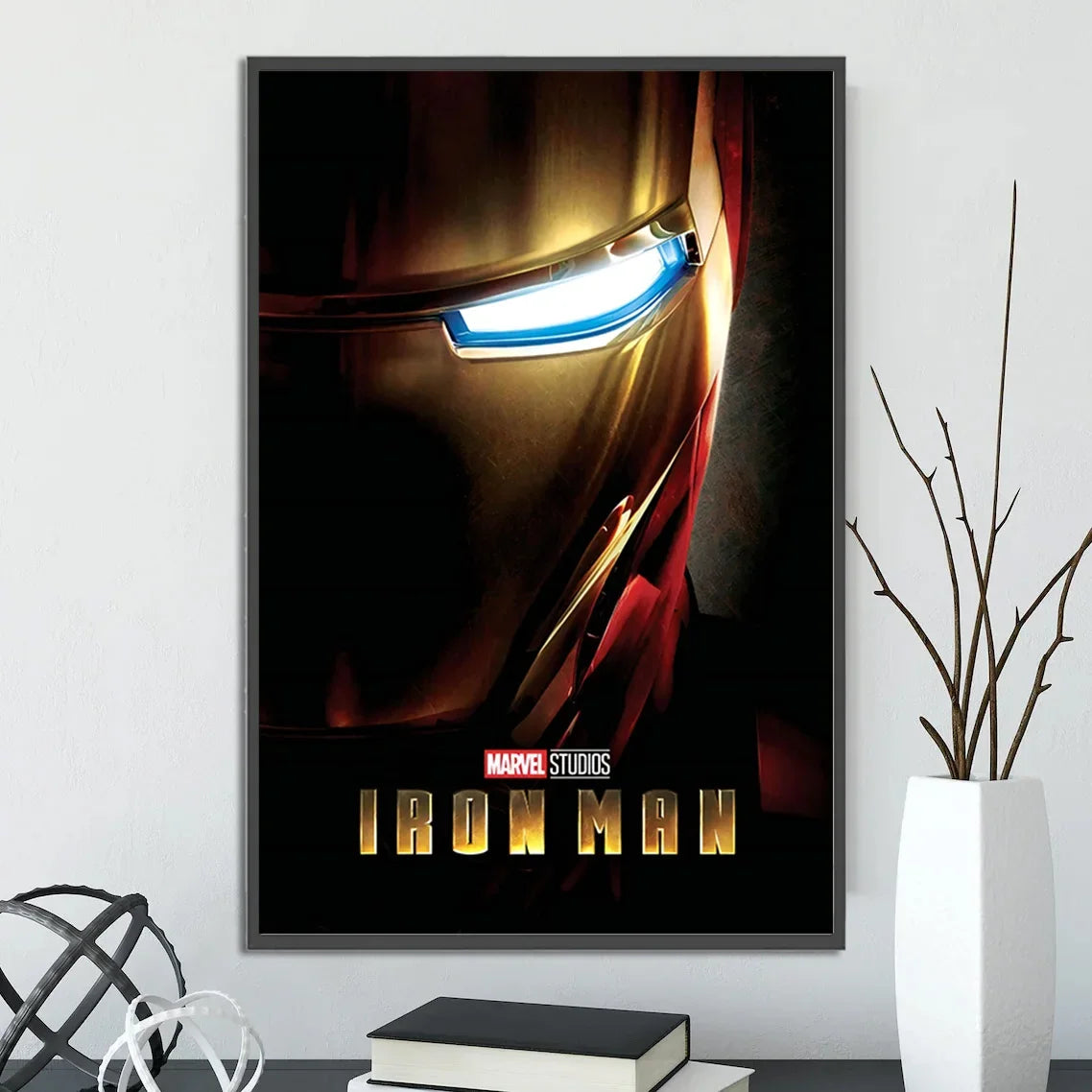 I-Iron Man M-Marvel Movie Poster Self-adhesive Wallpaper Figures Home Decoration Painting Wall T-Thor Art Bedroom Cartoons Decor