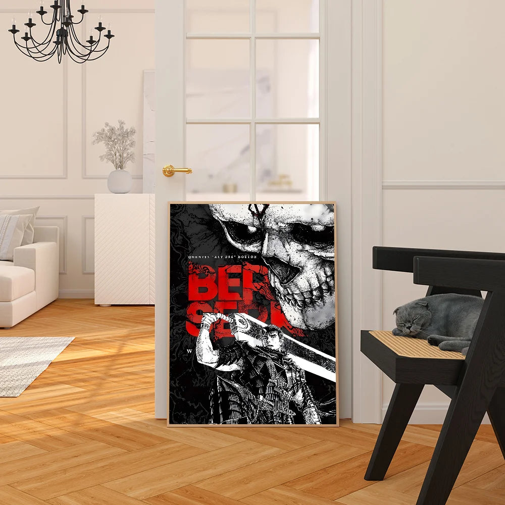 Amine BERSERK Poster Home Furnishing Highend Kraft paper Poster Wall Painting Study Home Living Room Decoration