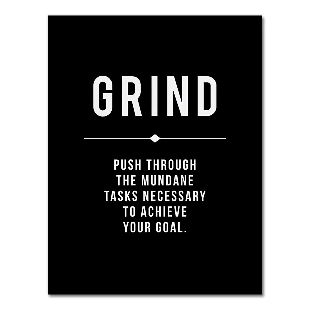 Grind Hustle Success Motivational Posters and Prints Office Decor Modern Art Entrepreneur Motivation Canvas Painting Pictures