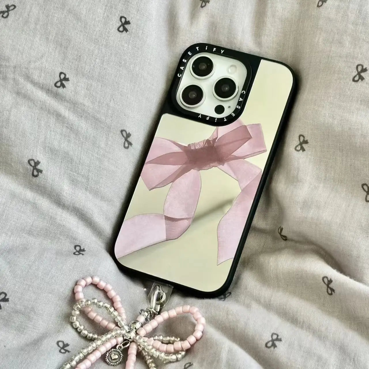 Floral envelope bow suitable for 16 Promax mirror phone case