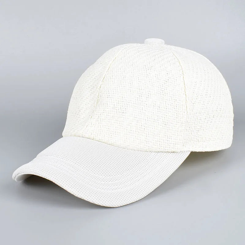 Straw Baseball Cap New 2025 Spring Summer Outdoor Streetwear Sun hats Men Women Unisex Snapback Caps Fashion Casual Hat