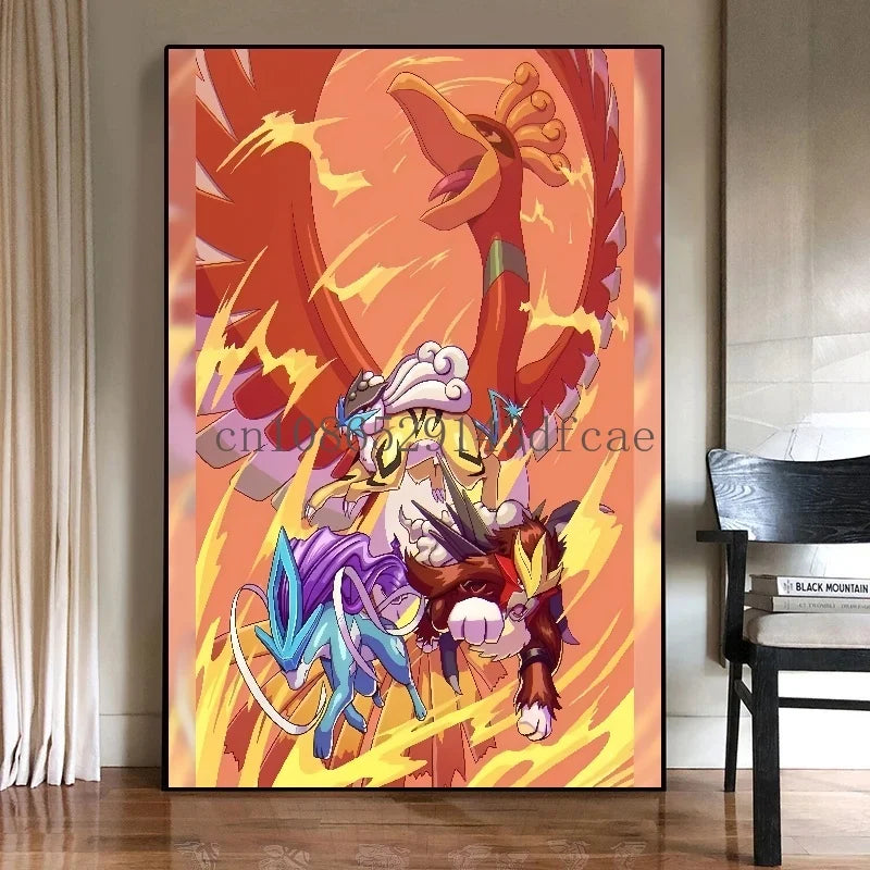 Classic Canvas Wall Art Aesthetic Poster Pokemon Pikachu Home Room Painting Cuadros Best Gift Hanging Gifts Cartoon Character