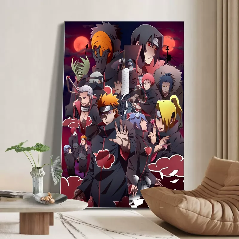 Anime Naruto Self-adhesive Art Poster Whitepaper Sticker DIY Room Bar Cafe Wall Decor