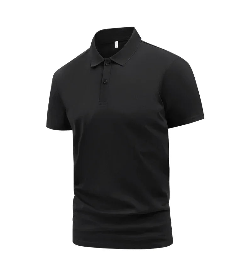 Paris Letter Print Men's Polo Shirt Summer Casual Breathable Comfortable Men Solid Color High Quality Short Sleeve Lapel T-Shirt