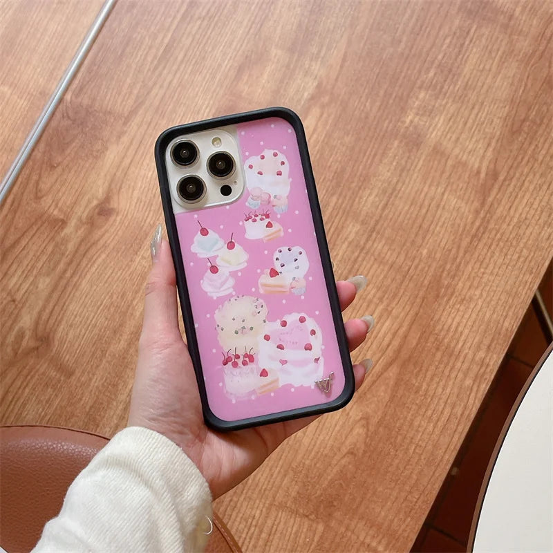 Wildflower 3D Wonderland Rabbit Phone Case for iPhone 16 15 14 13 12 Pro Max Plus 15plus Gemstone WF metal Logo Cover Funda