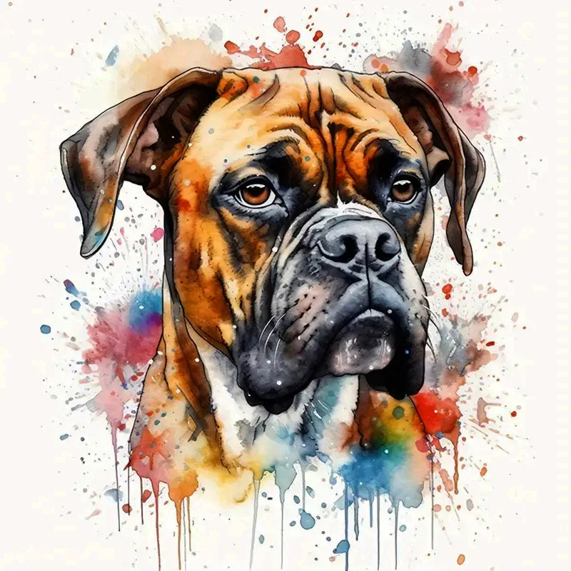 Huacan Diy Diamond Mosaic Animal Full 5d Square Round Drill Painting Dog Art Gift Home Decoration Craft Kit