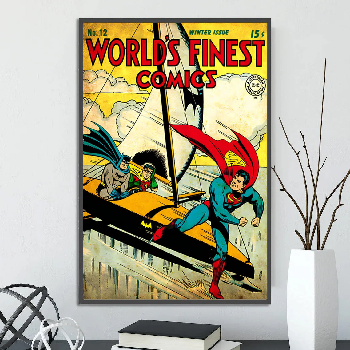 Batman Self-adhesive Poster Movie Wallpaper Figures Home Decoration Painting Wall Art DC Classic Covers Room Decor Kids Gift
