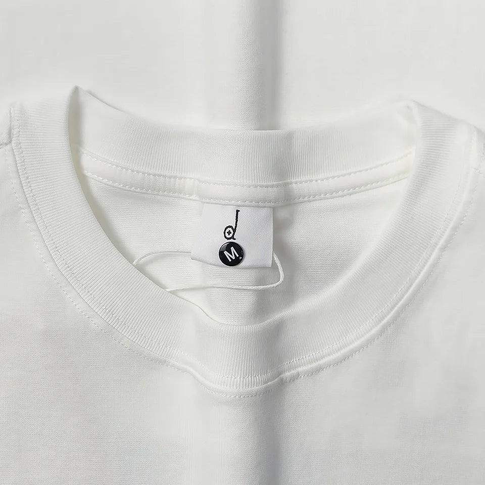 Embroidered short sleeved T-shirt Men's 2025 New Summer trend Jigsaw print loose Tee Casual versatile tops clothing