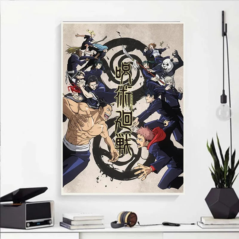 Modern Japan Anime Jujutsu Kaisen Poster and Print Comic Character Canvas Painting Wall Art Pcirtue for Living Room Home Decor
