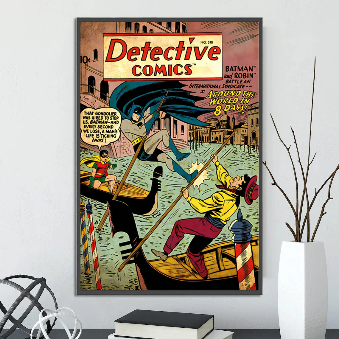 Batman Self-adhesive Poster Movie Wallpaper Figures Home Decoration Painting Wall Art DC Classic Covers Room Decor Kids Gift