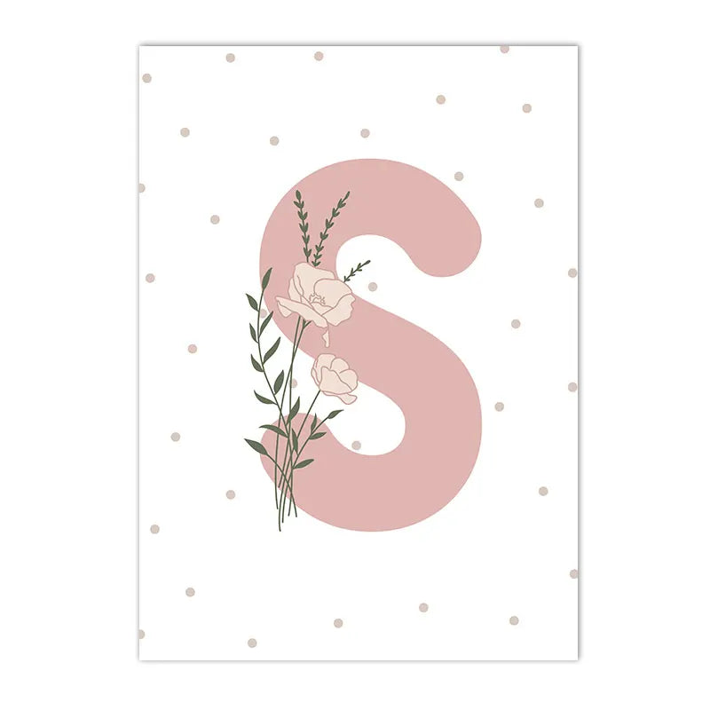 Pink Heart Nursery Poster Sun Daisy Butterfly Rainbow Wall Art Canvas Painting Personalized Name Print Pictures Girl Room Decor