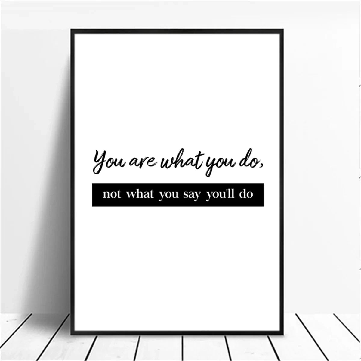 Canvas Painting Positive Energy Phrases Motivational Words Quote Poster Black and White Minimalist Wall Art Pictures Home Decor