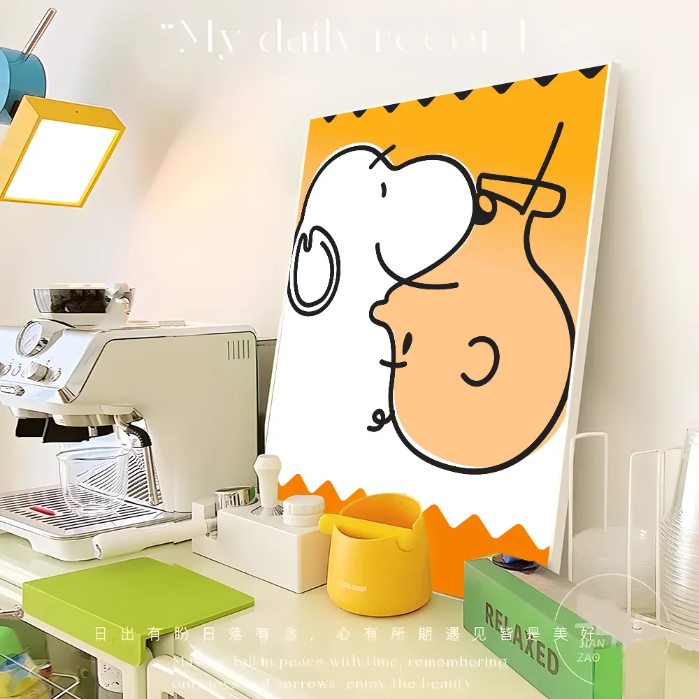 Kawaii Cartoon Comics S-Snoopy Poster Sticky HD Quality Wall Art Retro Posters for Home Kawaii Room Decor
